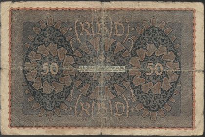 50  / 1919 / -66/1 / 1915-1919  1915-1919 : Reichsbanknote,  
