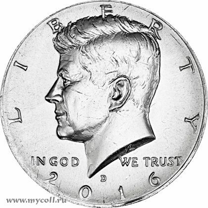 США 1/2 доллара, 2016 "D" Kennedy Half Dollar
